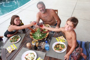 homemade pizza from the garden